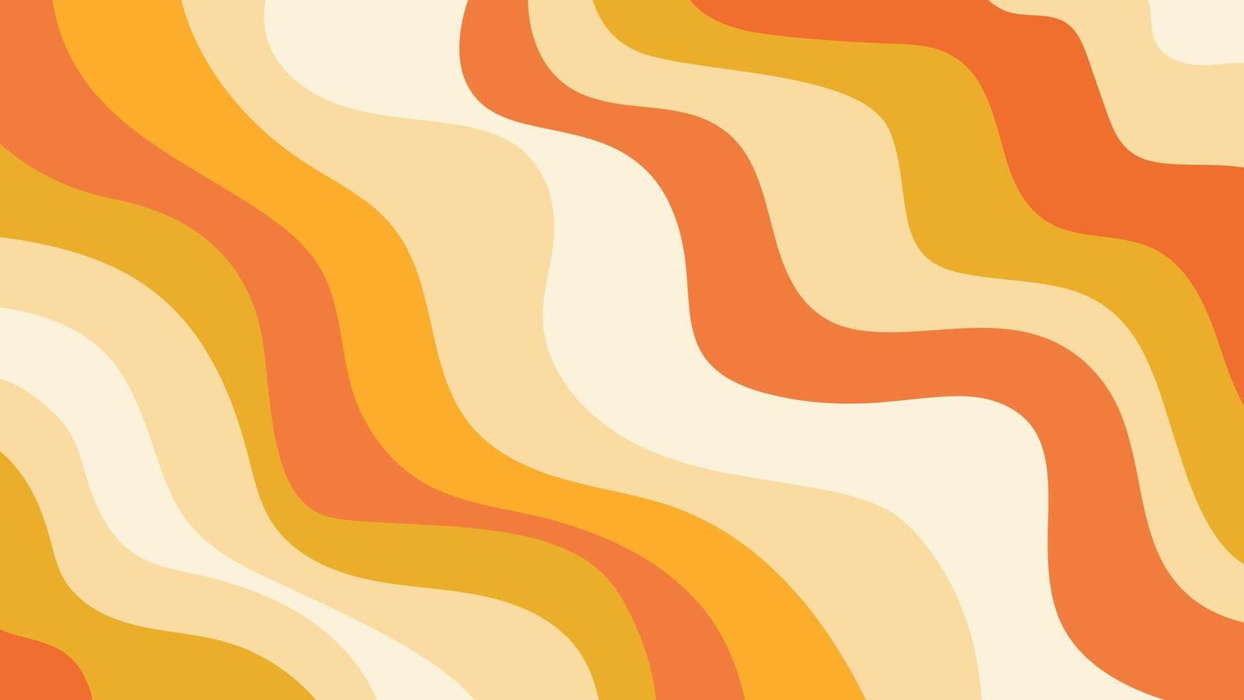 Abstract Wavy Modern Orange Background vector
