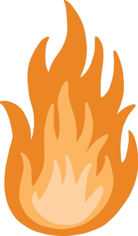Fire Cartoon Hand Drawn Fire Flame vector