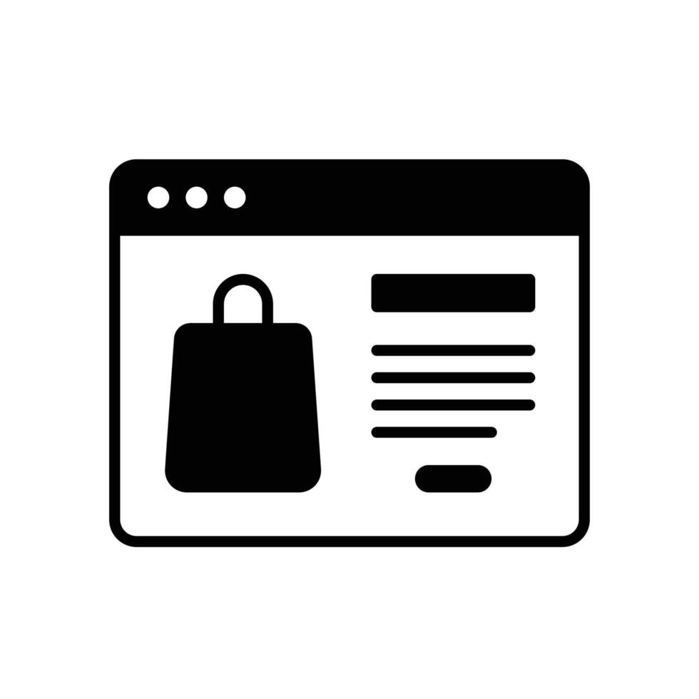 Product showcase icon on online shop vector