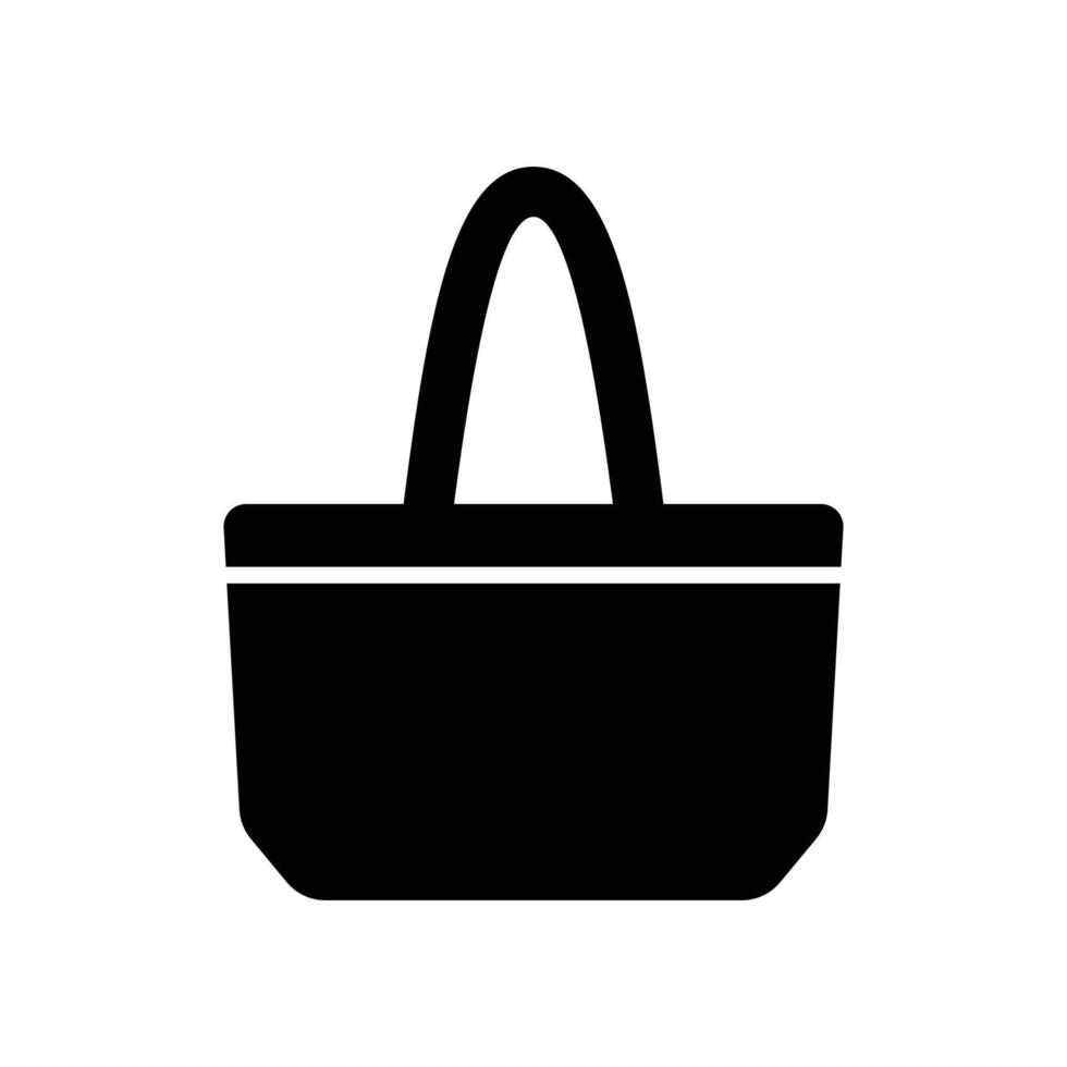 Icon of a tote bag or shopping bag vector