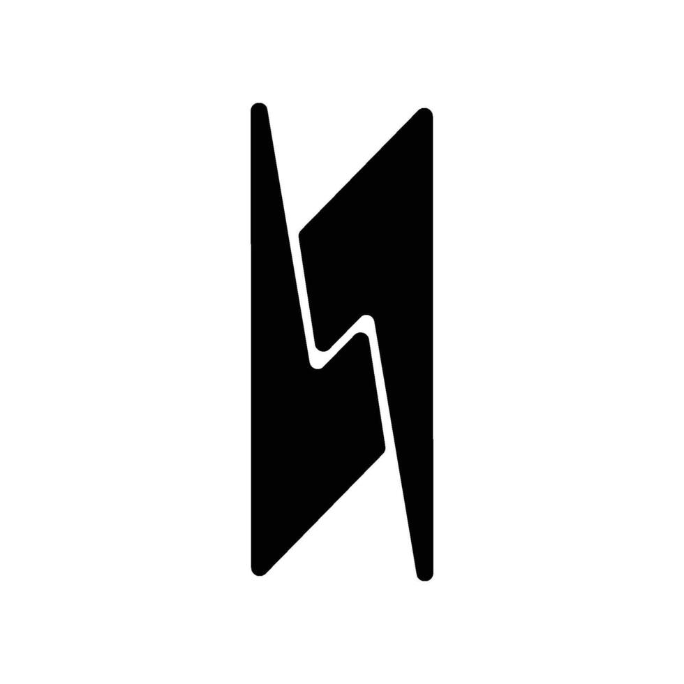 letter l power logo, unique black vector