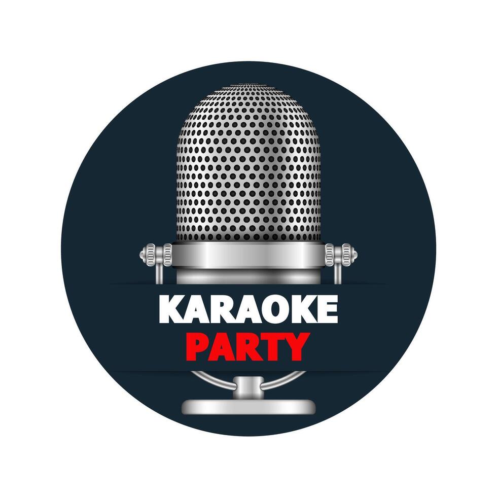 Karaoke party banner vector
