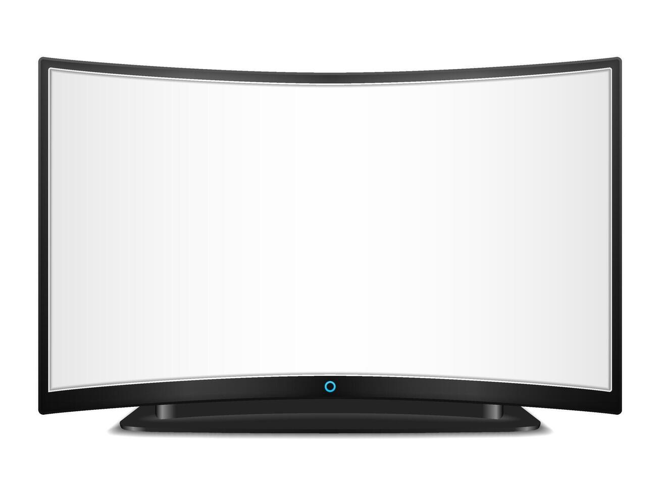 TV with curved screen vector
