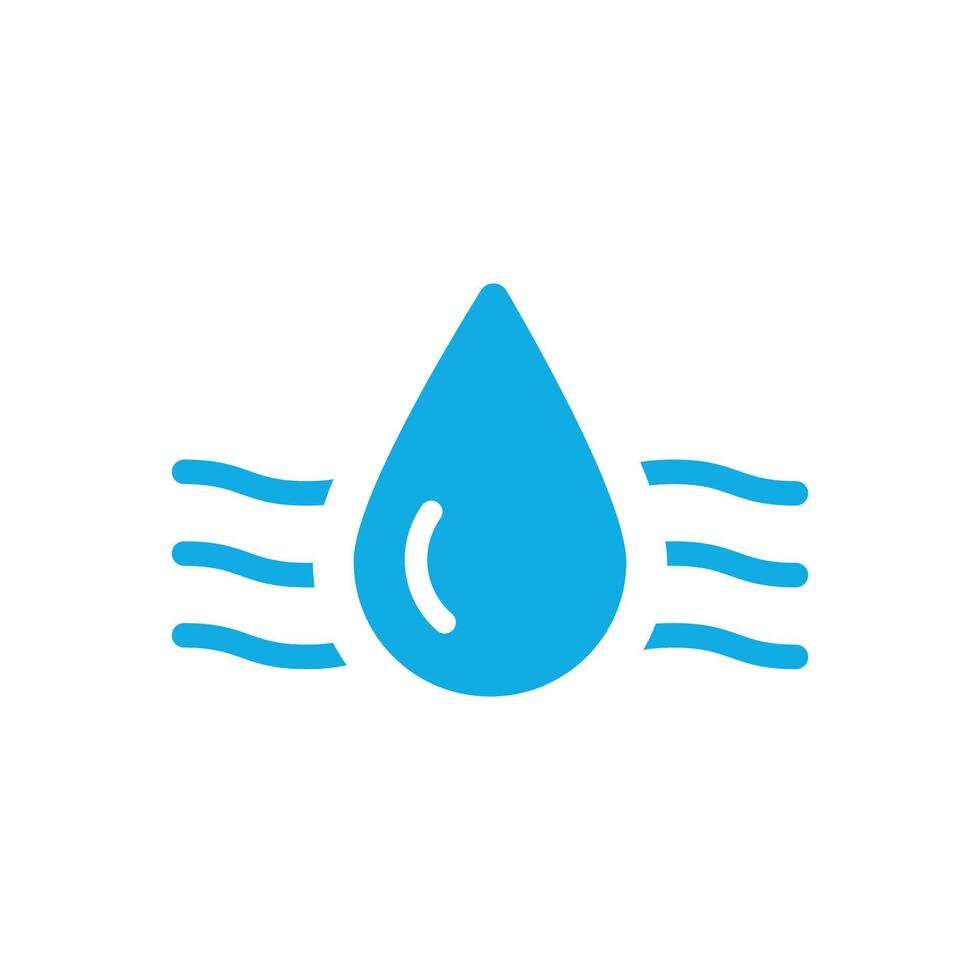 illustration flat design water drop, water source symbol. vector