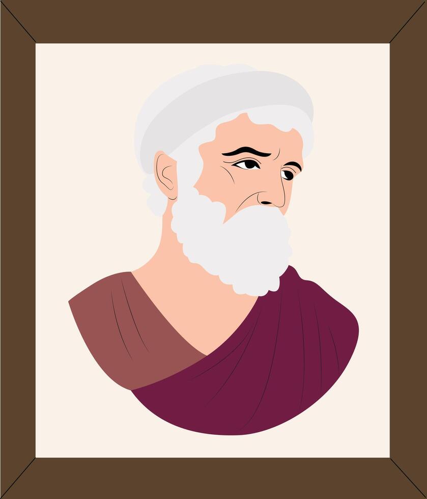 Illustration of a classical philosopher vector