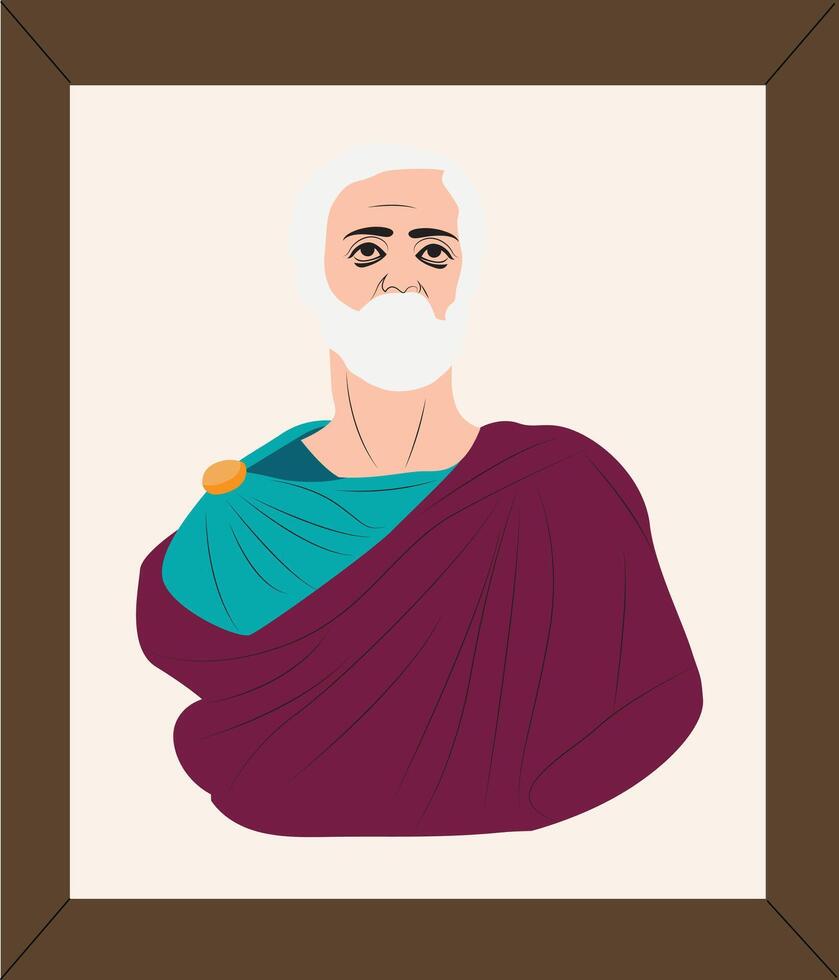 Illustration of a historical figure vector