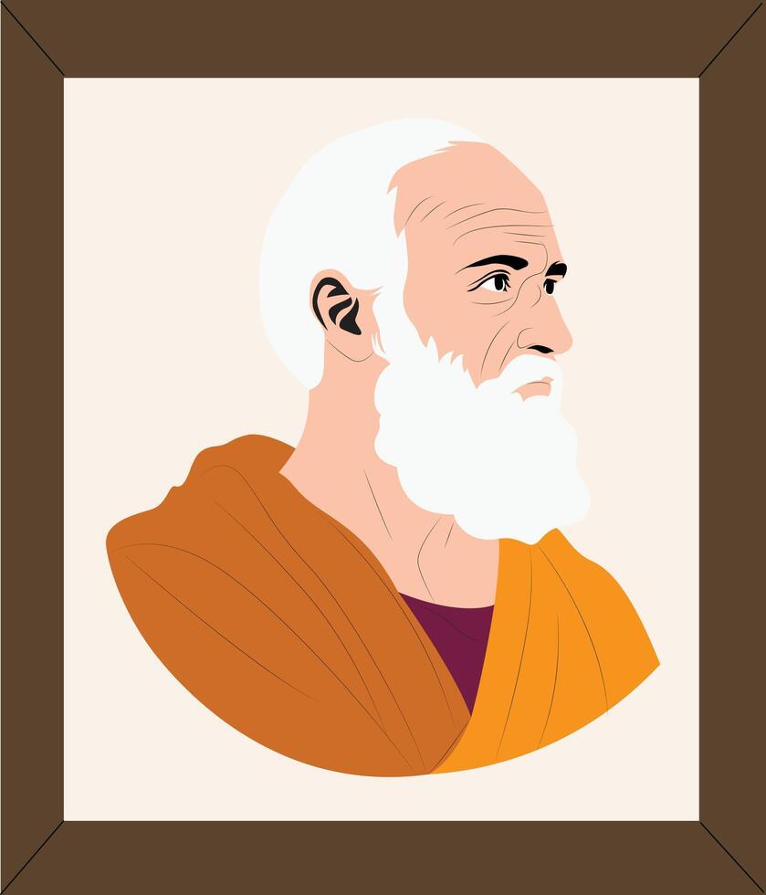 A portrait of plato vector