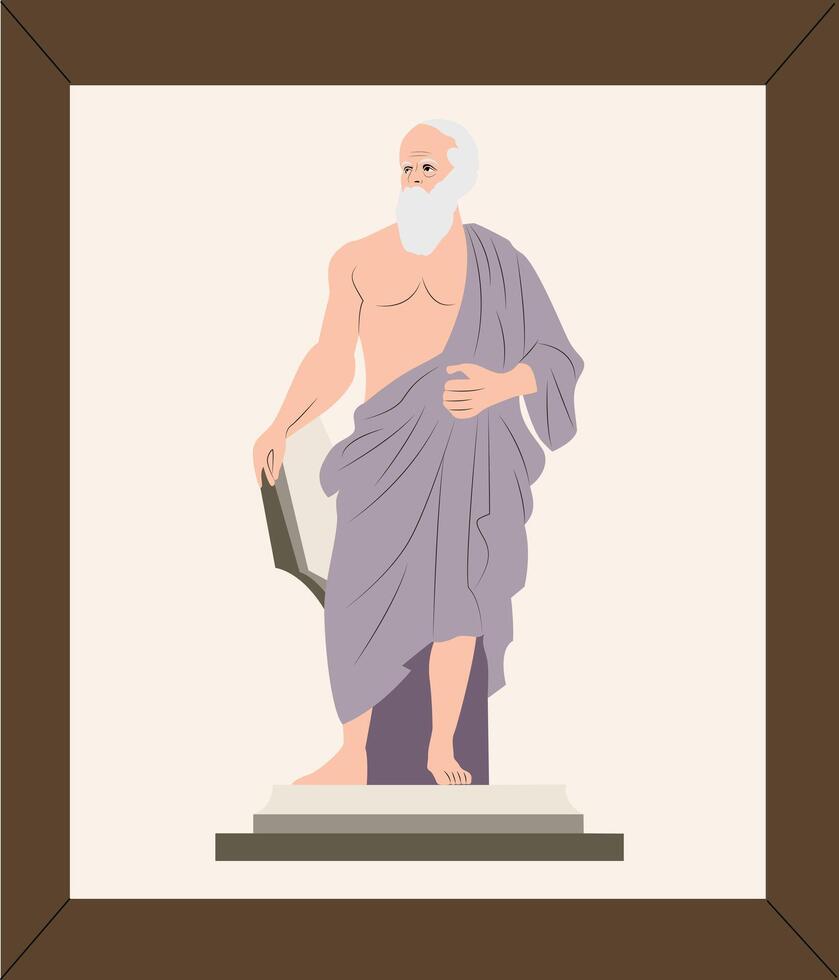 The ancient greek philosopher, socrates vector