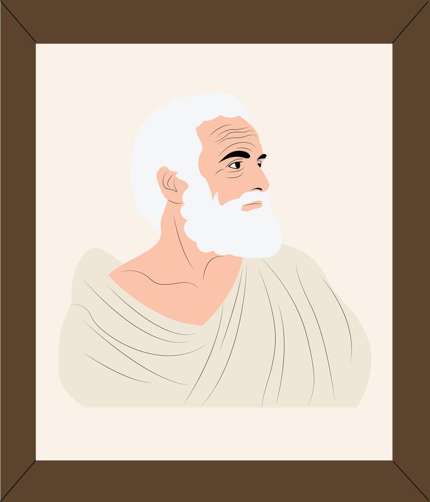 A portrait of the ancient greek philosopher plato vector