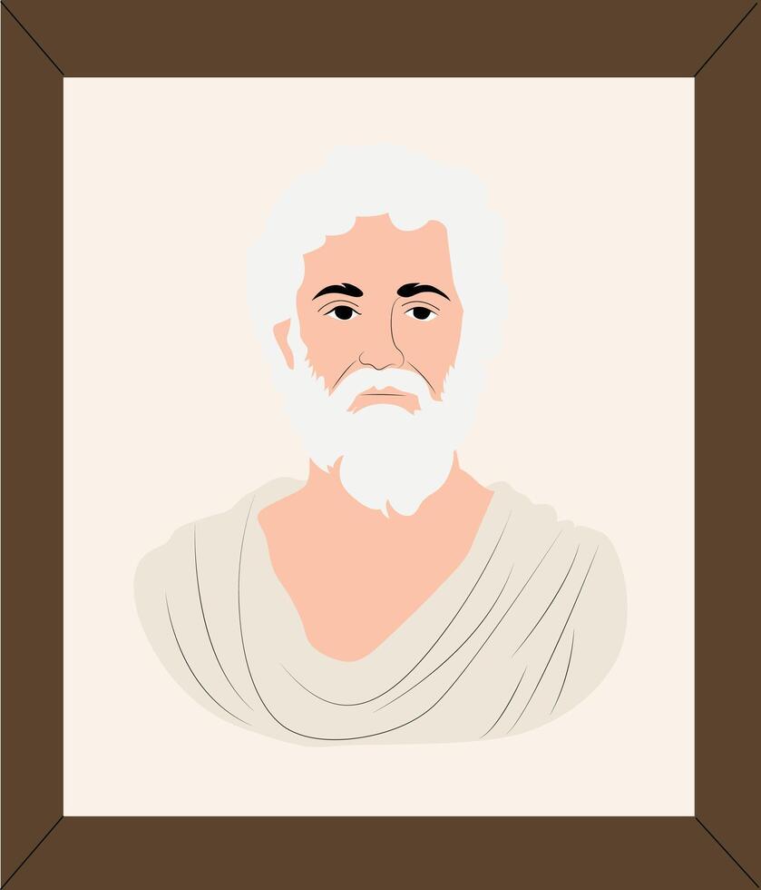 A portrait of the ancient greek philosopher, plato vector