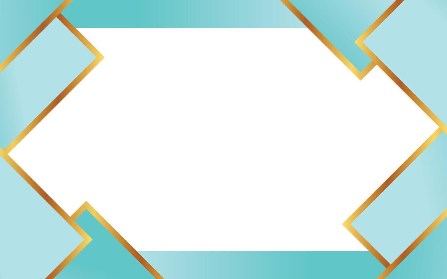 Blue Simple Frame With Gradation Gold Design vector