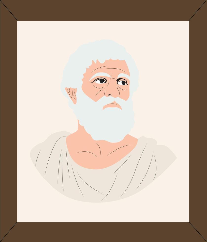 A portrait of the ancient philosopher plato vector