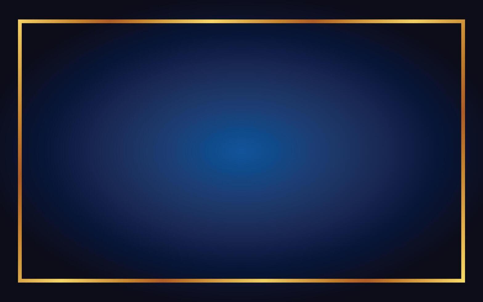 Blue Gradation Simple Design With Gold Frame vector
