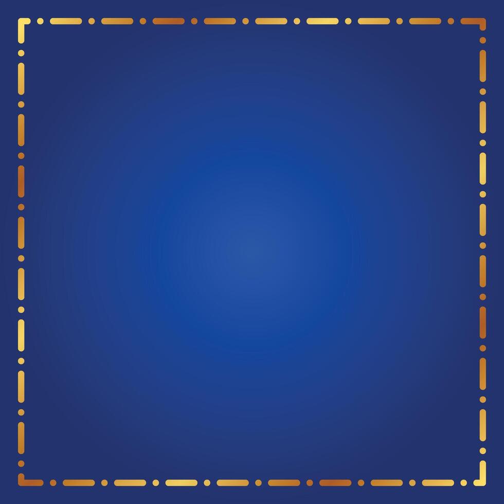 MobileSimple Blue Background With Gold Frame Design vector