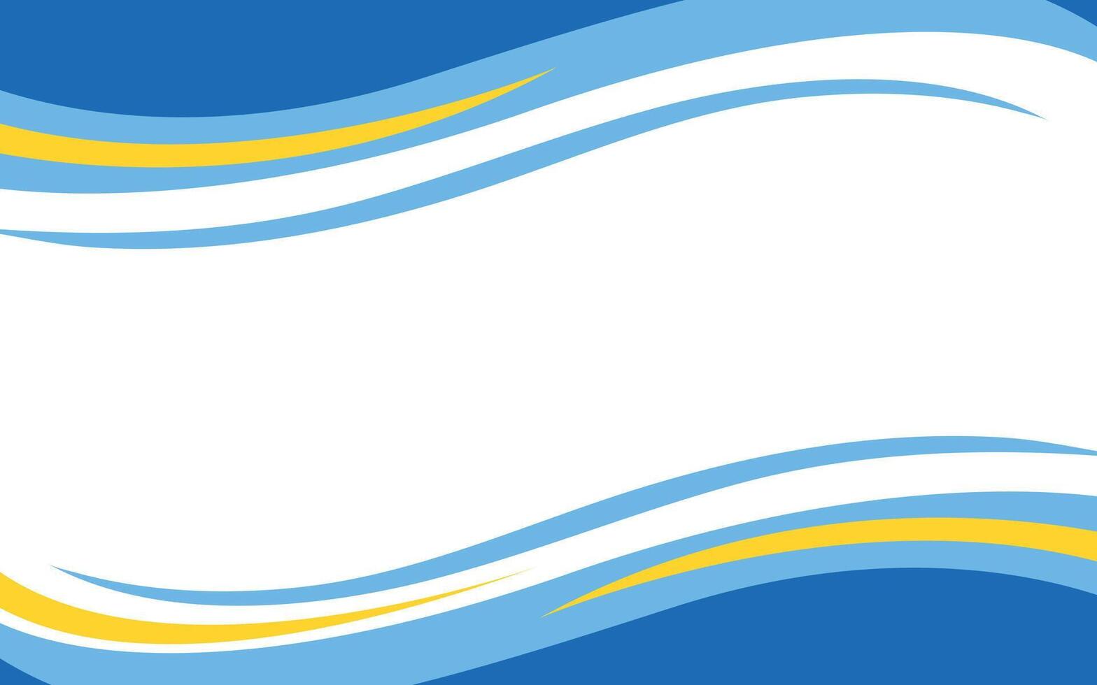Simple Blue And Yellow Design With Flat Background vector
