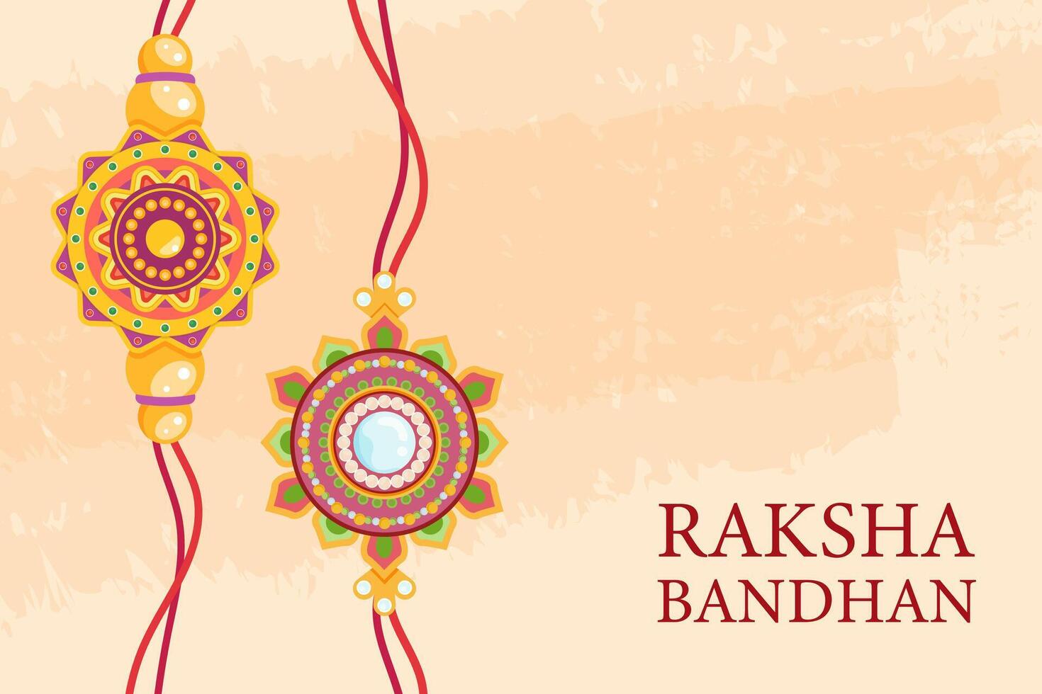 raksha bandhan background illustration in flat design vector