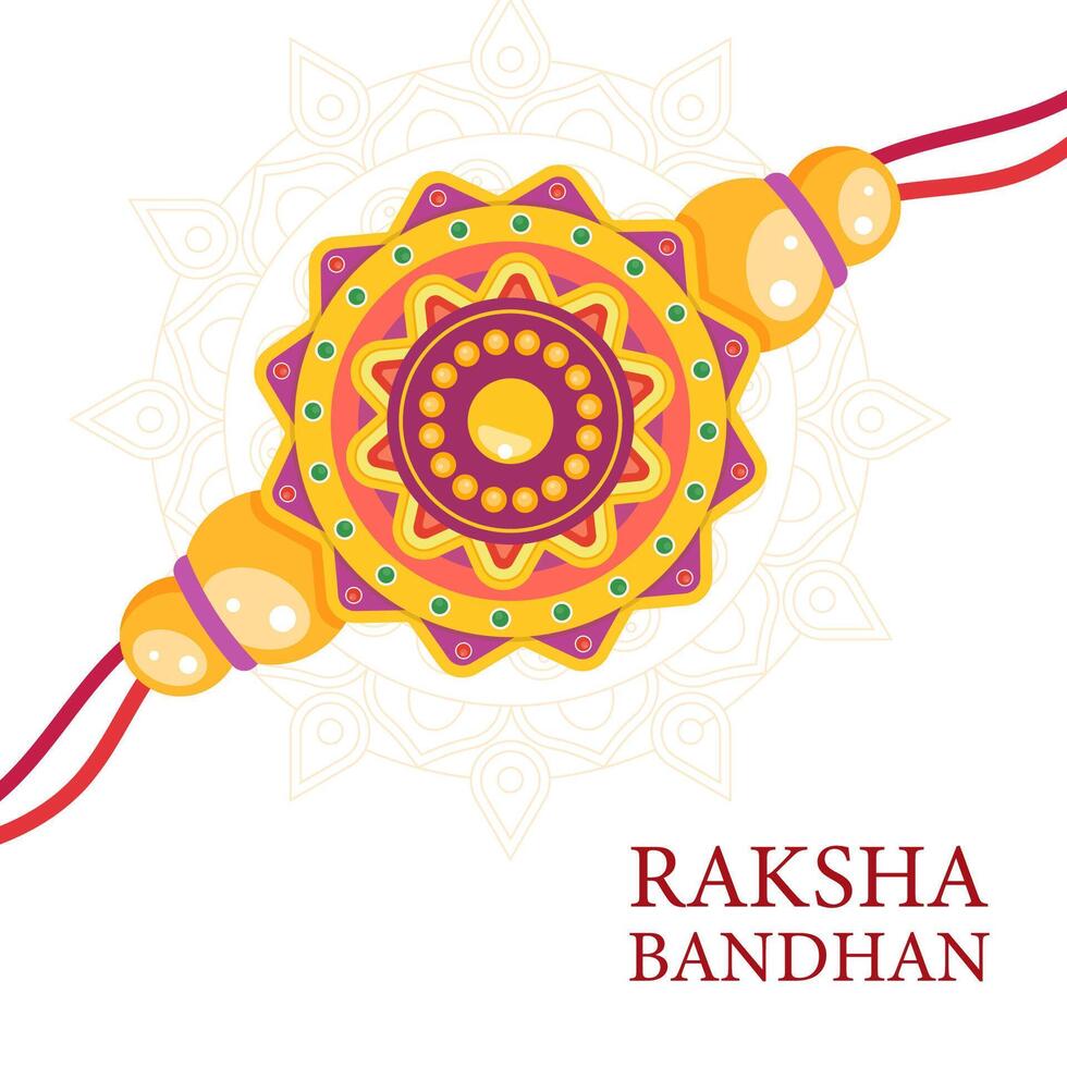 flat design illustration to celebrate raksha bandhan festival vector