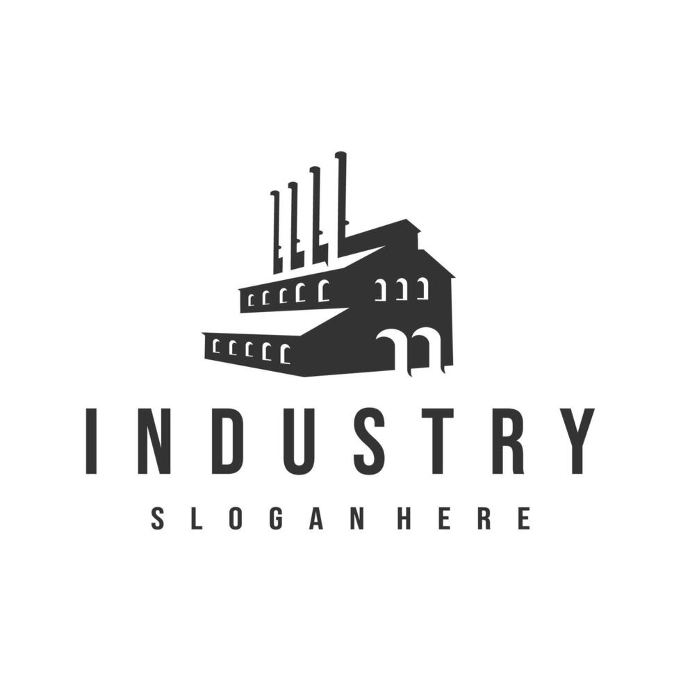 industry factory simple logo design template illustration vector