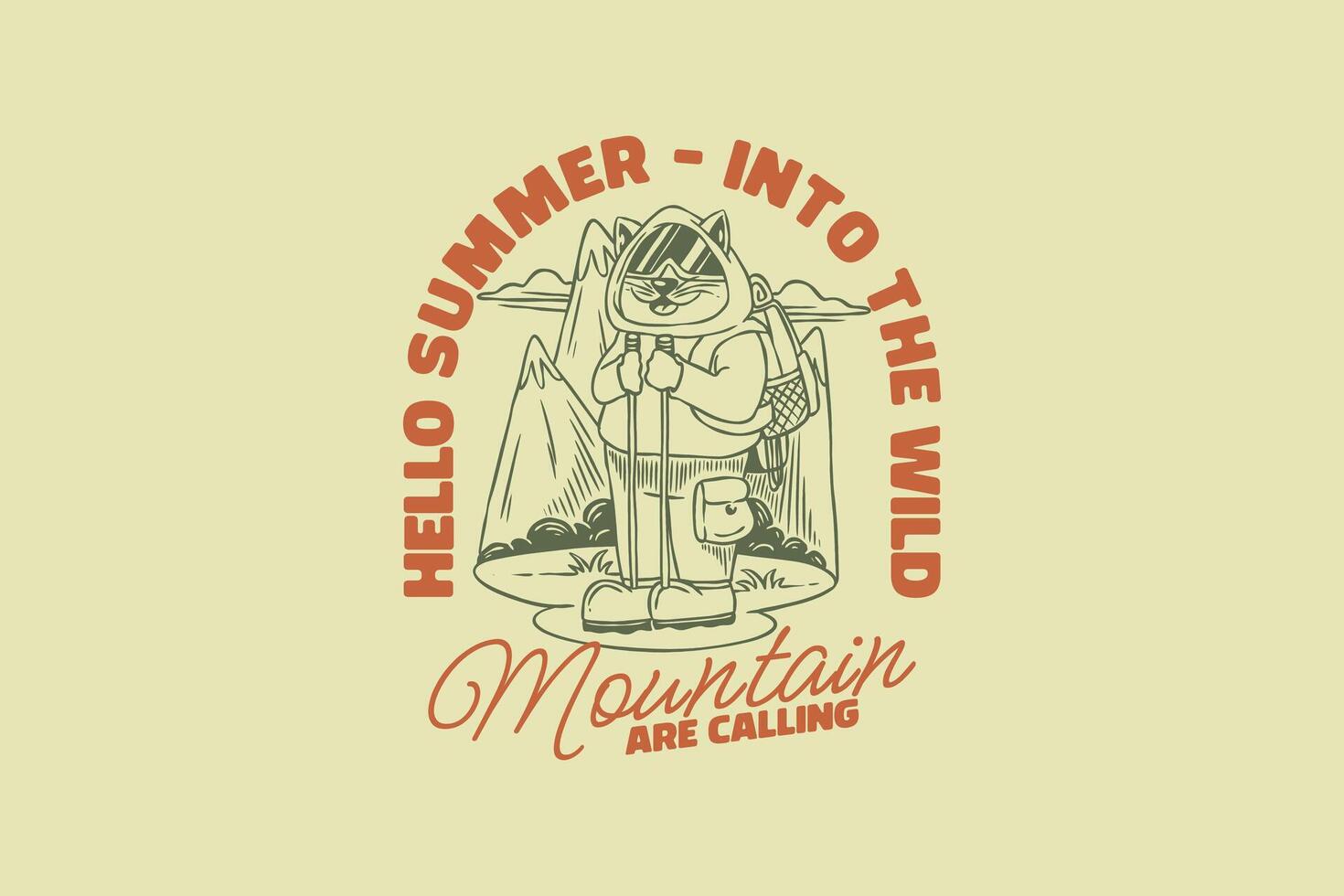 Summer adventure graphic design vector