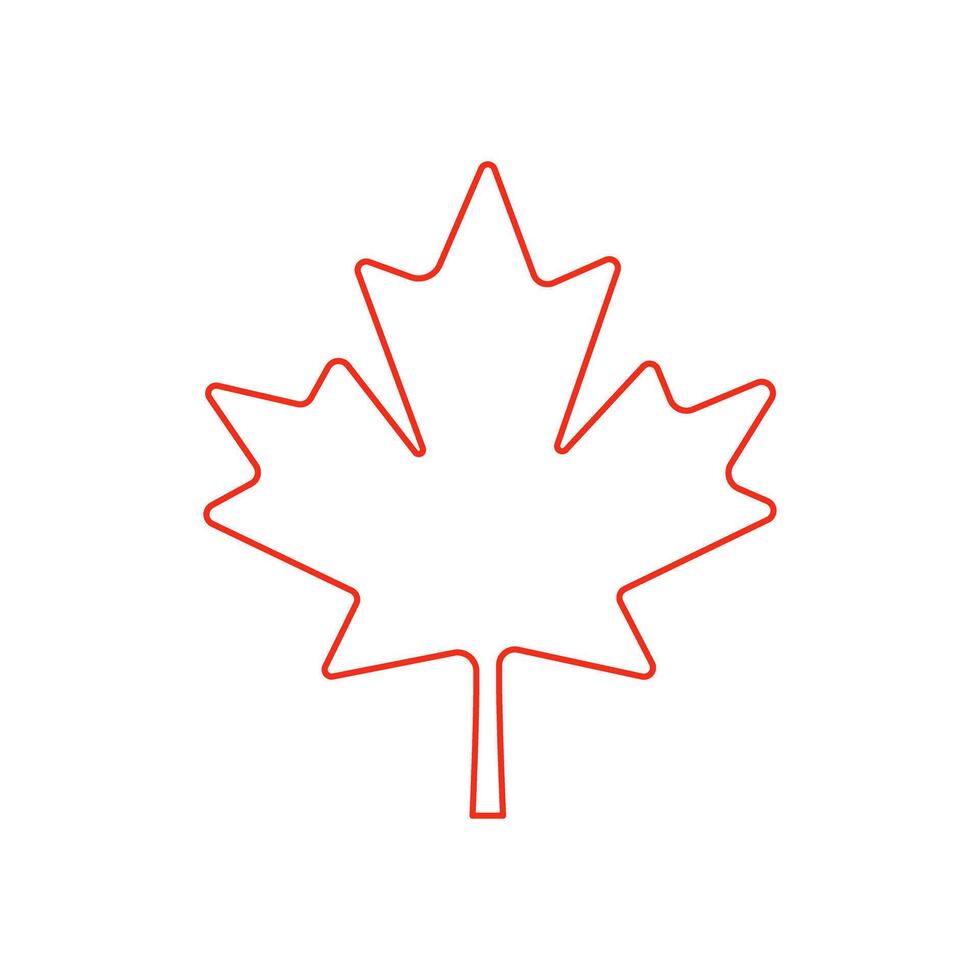 Maple leaf icon isolate on white background. vector