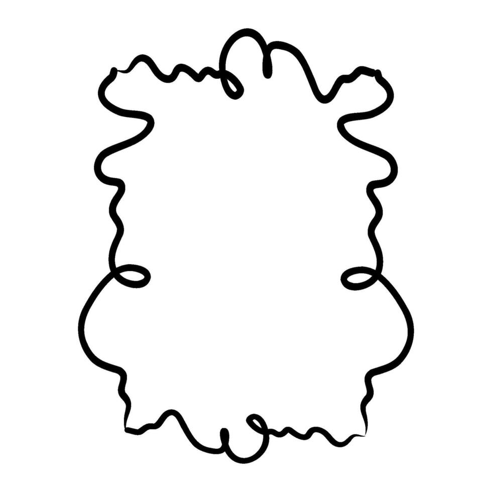 Hand drawn decorative curly border vector
