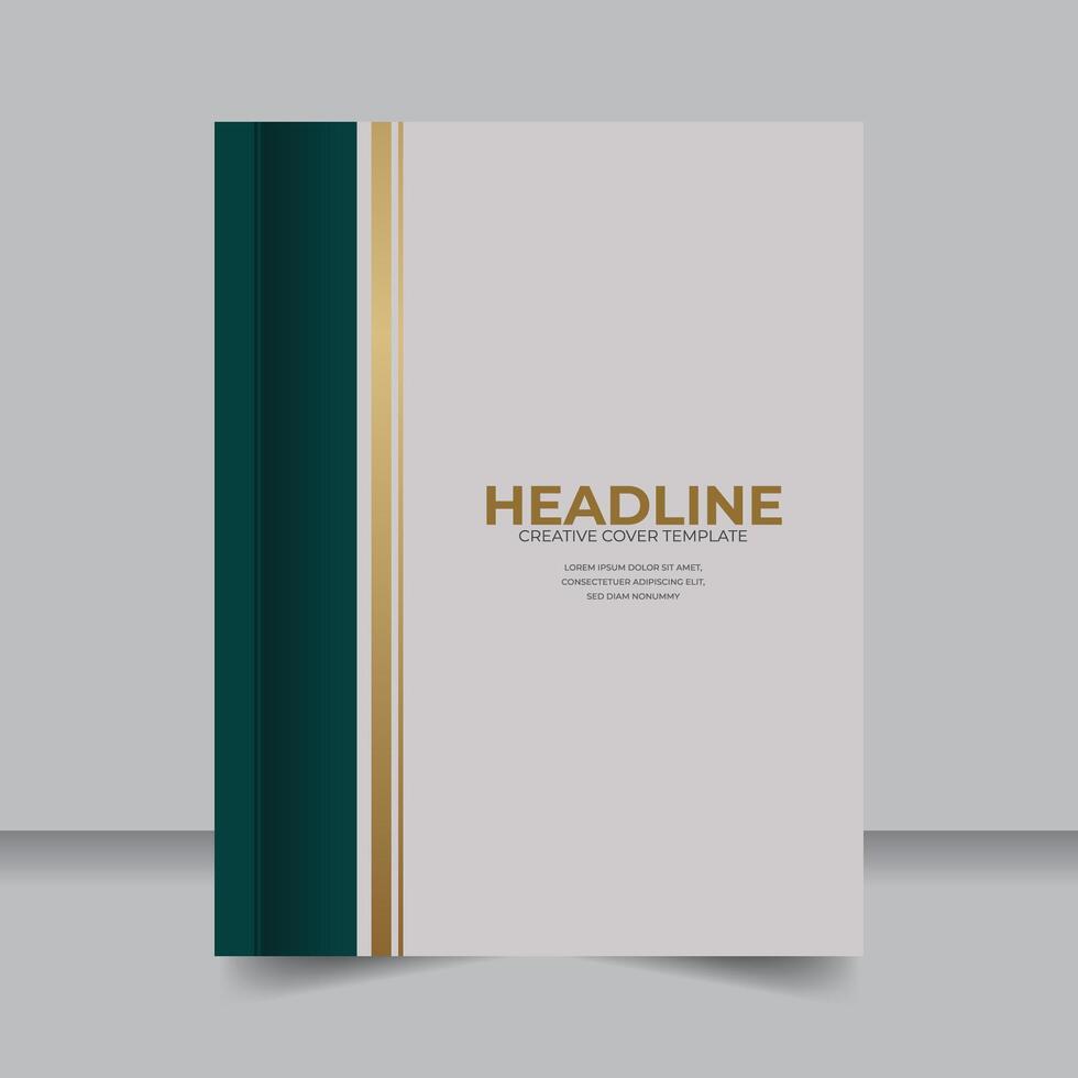 Clean and Colorful Annual Business Book Layout Design, Bright and Professional Company Report Cover Template vector