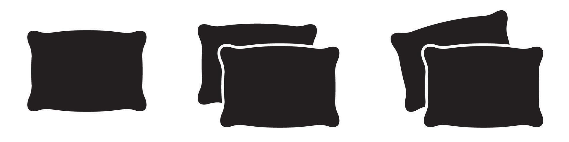 Pillow icon. Pillow icons set in black color. vector