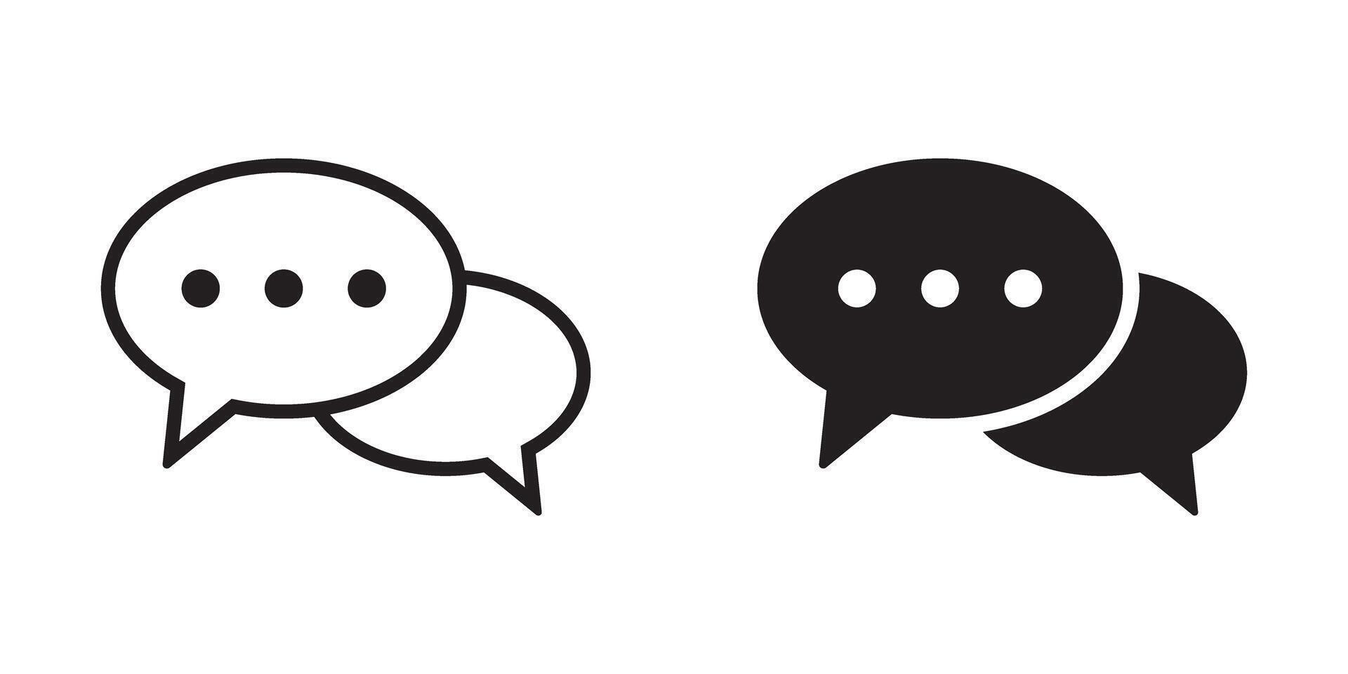 Chat icons. Talk speech bubble icon. vector