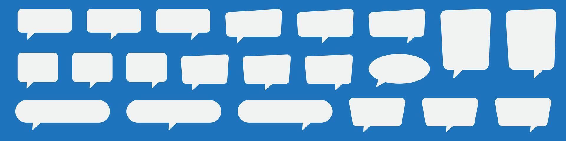 Blank empty white speech bubbles. Cartoon word balloon. Comic speech bubbles. vector