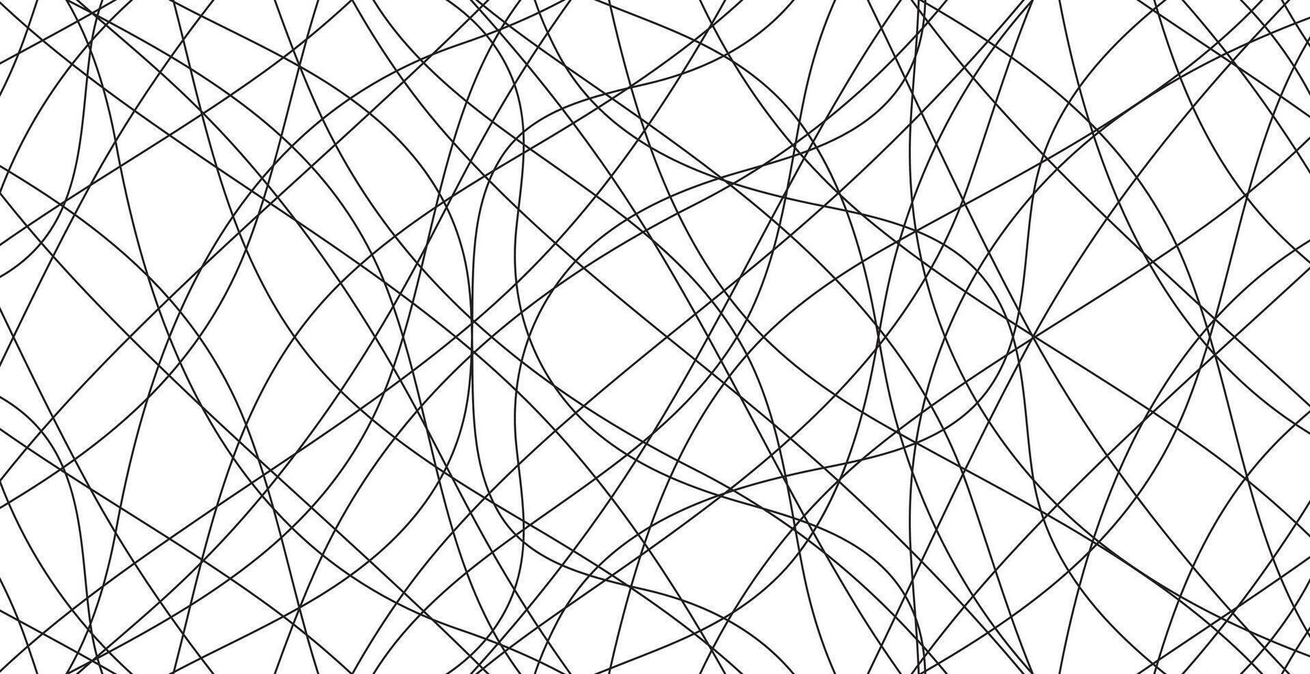 Abstract line doodle pattern white background vector