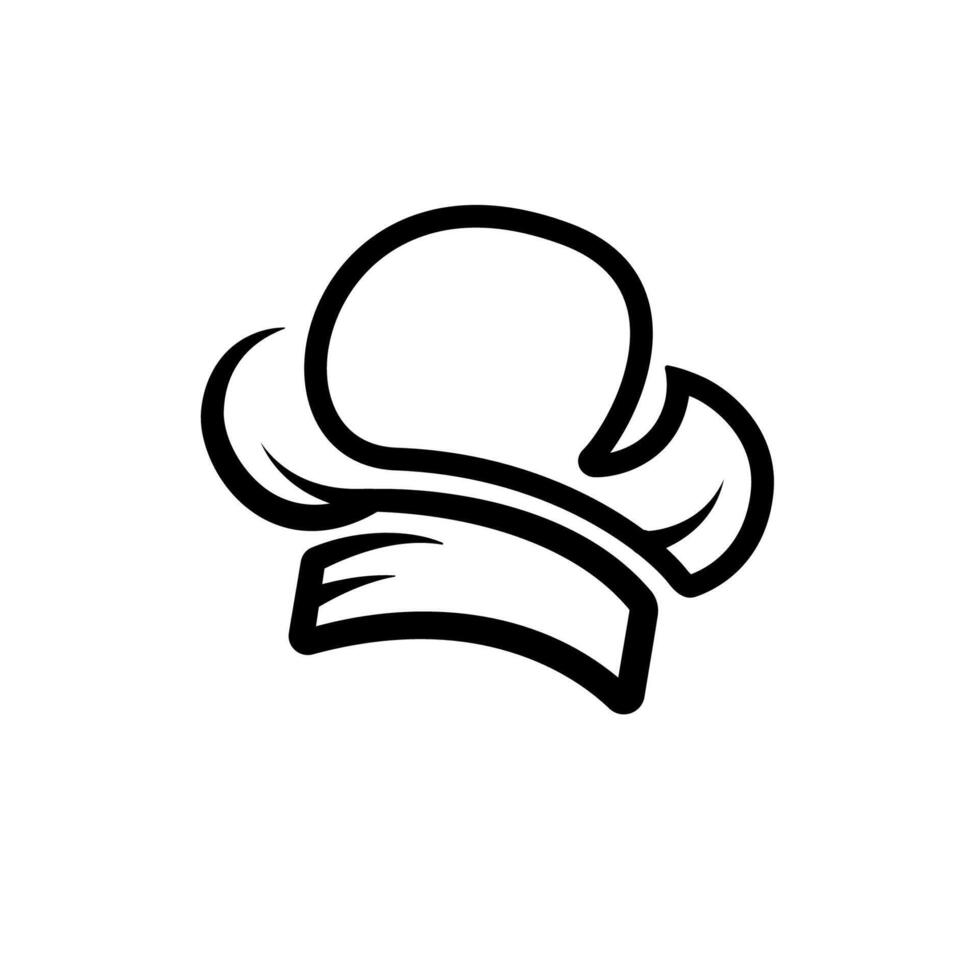 chef hat logo and icon design template illustration vector