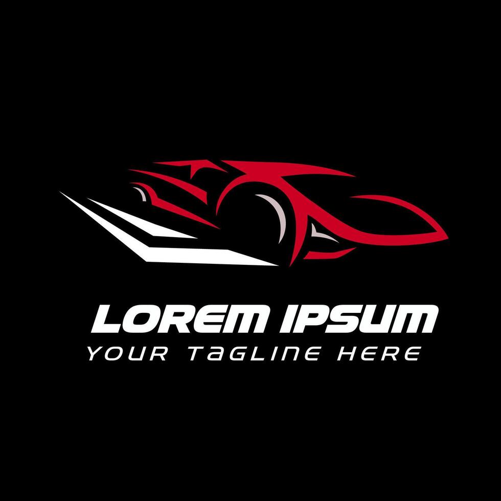 Dynamic Sports Car Silhouette Logo Speed and Performance Emblem illustration vector