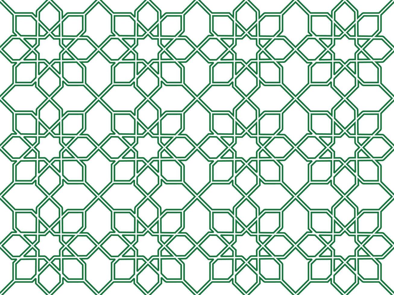 Seamless pattern of geometric islamic background. Geometric outline texture on white background. Beautiful middle eastern pattern for design element. vector
