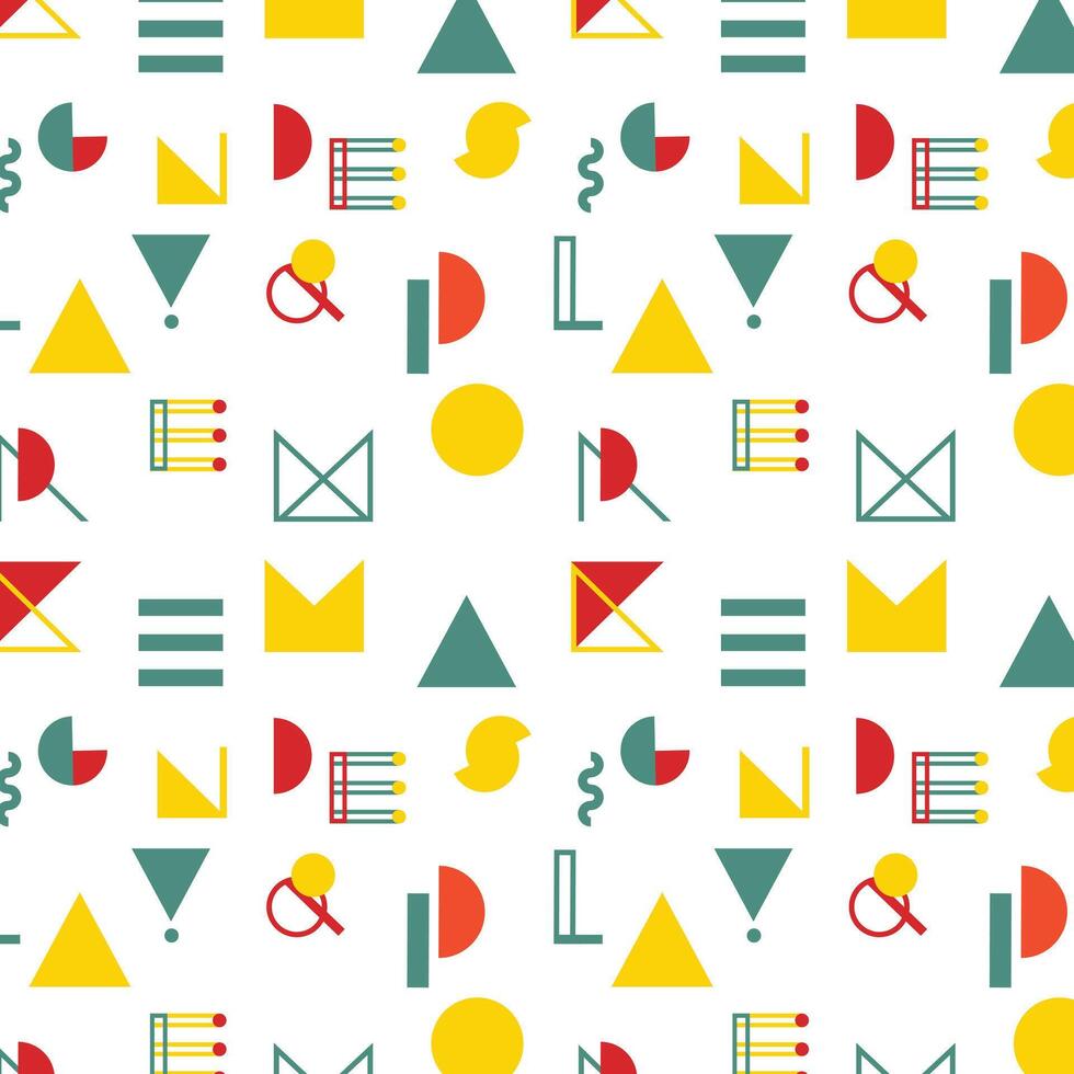 Abstract Geometric Shapes Colorful Pattern vector