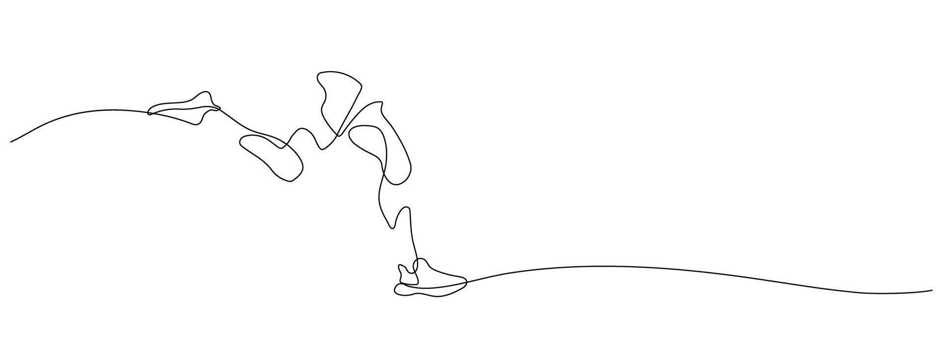 running exercise close up line art continuous vector