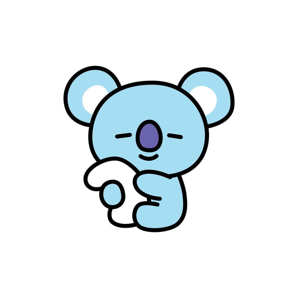 Koya With Pillow BT21 vector