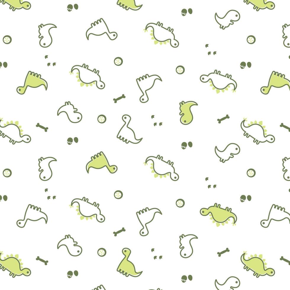 Playful Green Dinosaur Kids Design vector
