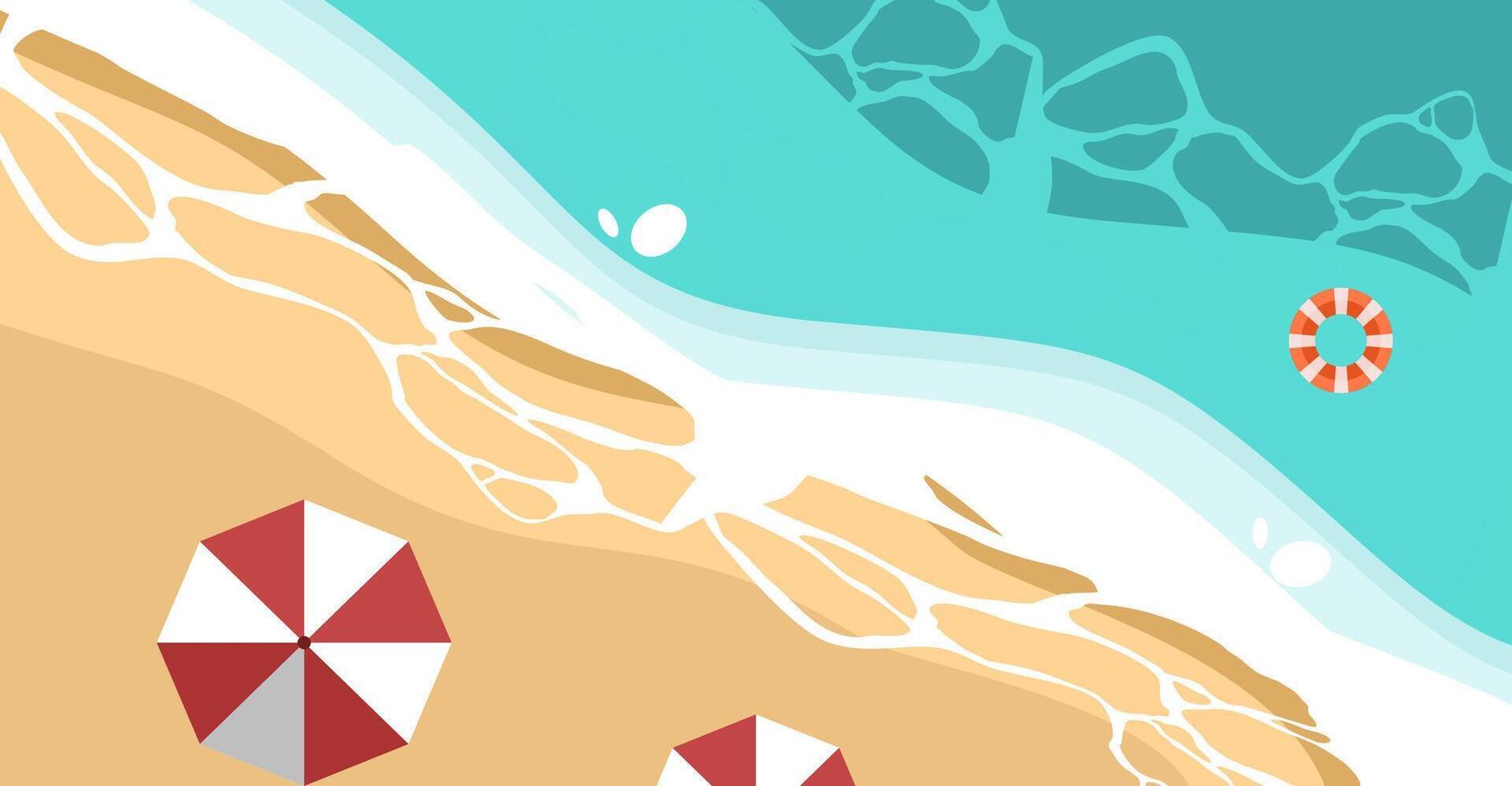Beach day essentials in flat design vector