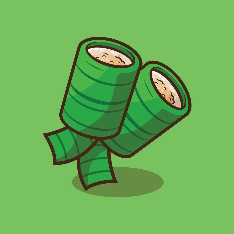 Digital Asset of Lemper Traditional Indonesian Food Available for Sticker and Background Design vector