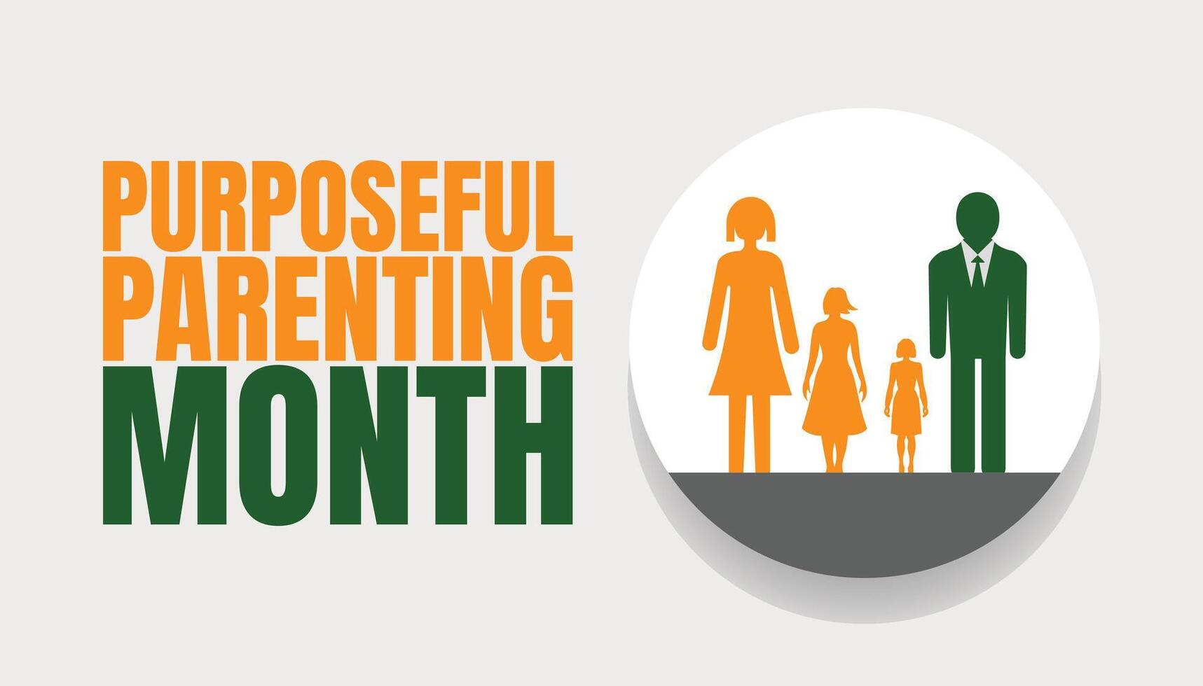 Purposeful Parenting Month, Raising Confident, Kind, and Mindful Kids vector