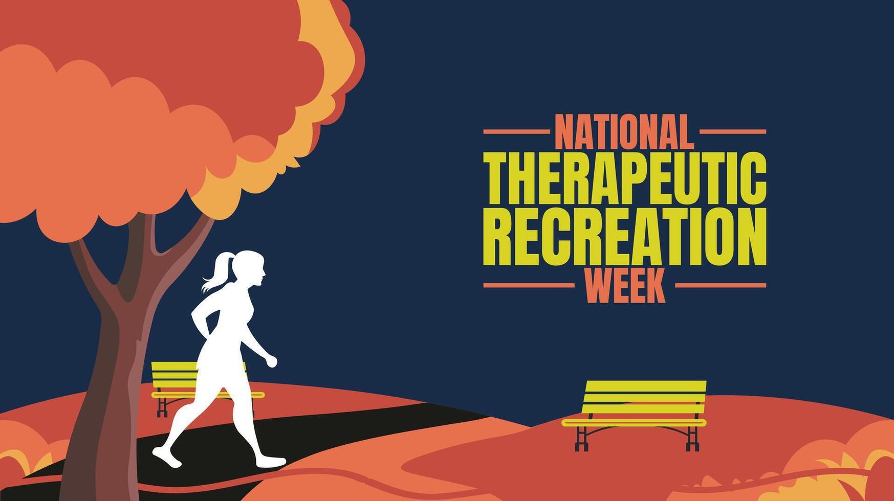 Celebrate Healing Through Play in Therapeutic Recreation Week vector