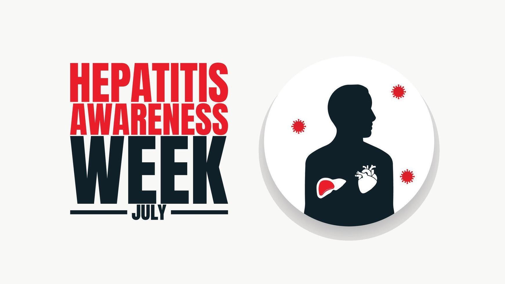 Prevent, Test, Treat, Raising Awareness During Hepatitis Awareness Week vector