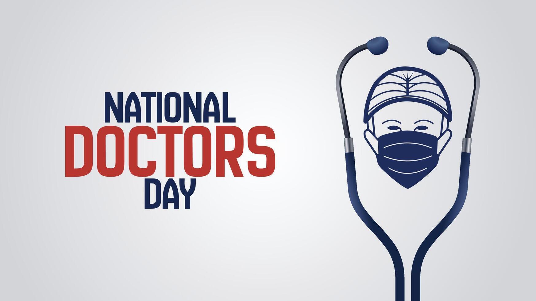 National Doctors Day, Thank You for Saving Lives design templet vector