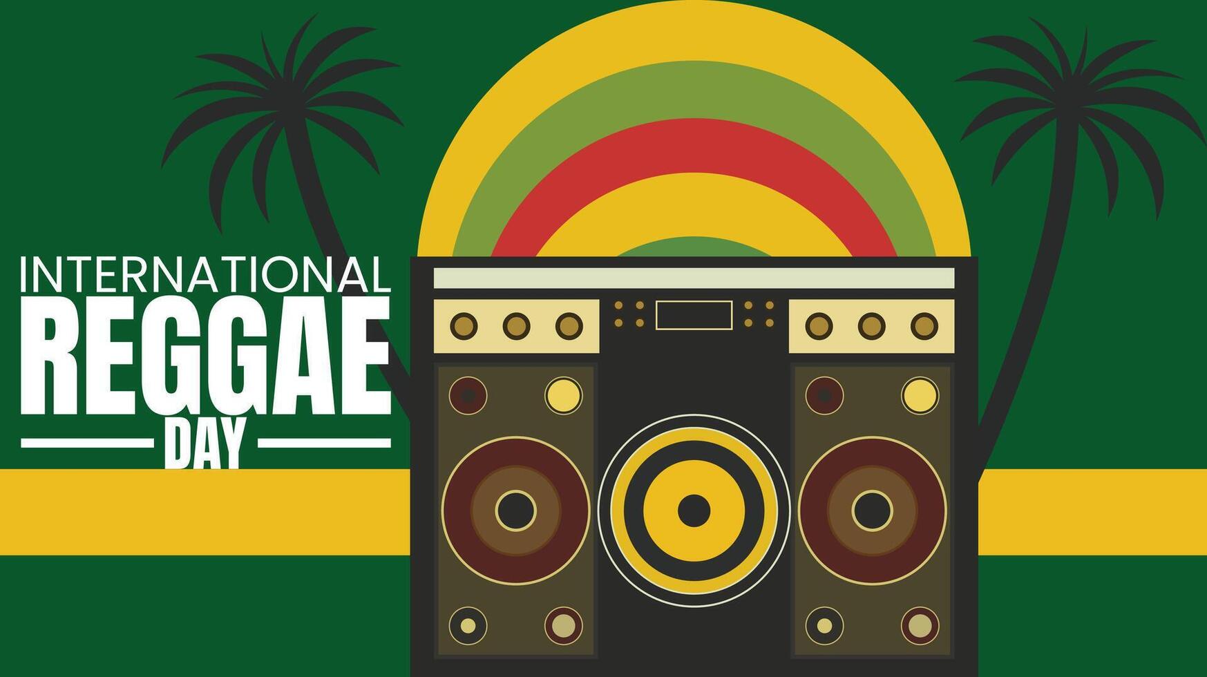 Celebrate the Rhythm and Roots on International Reggae Day vector