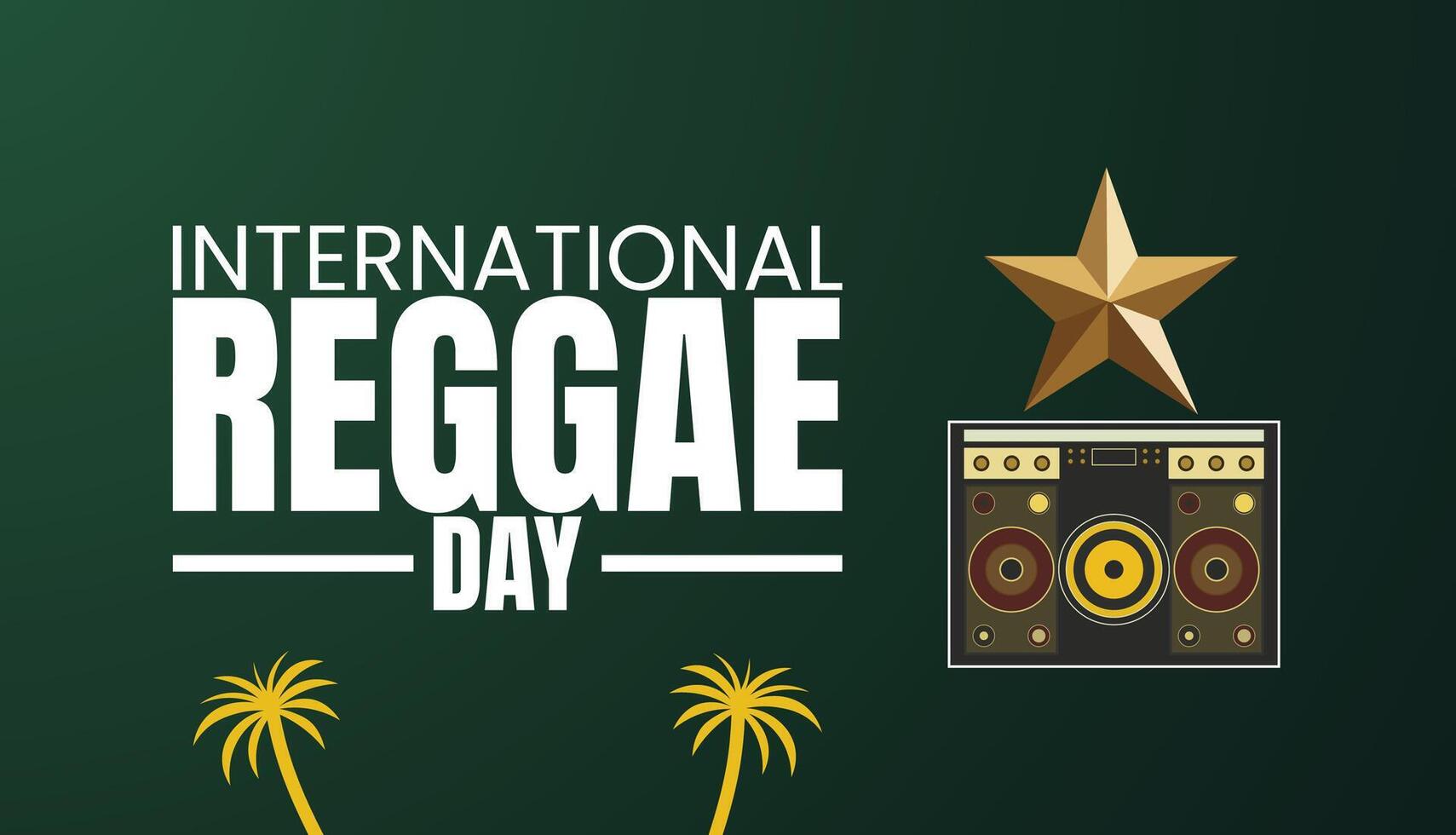 International Reggae Day, Unity, Peace, and Good Vibes vector