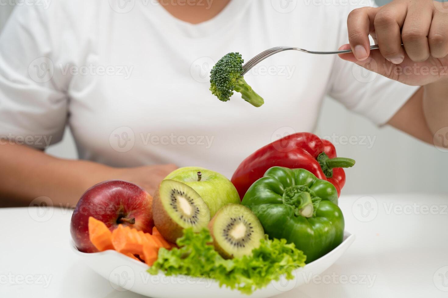 Diet healthy food eating for good health. photo