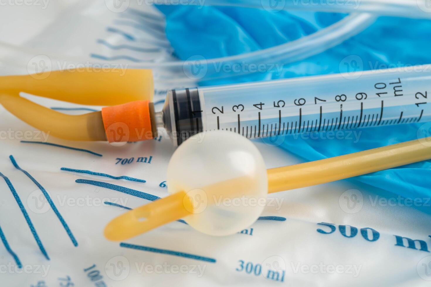 Foley catheter urine bag photo