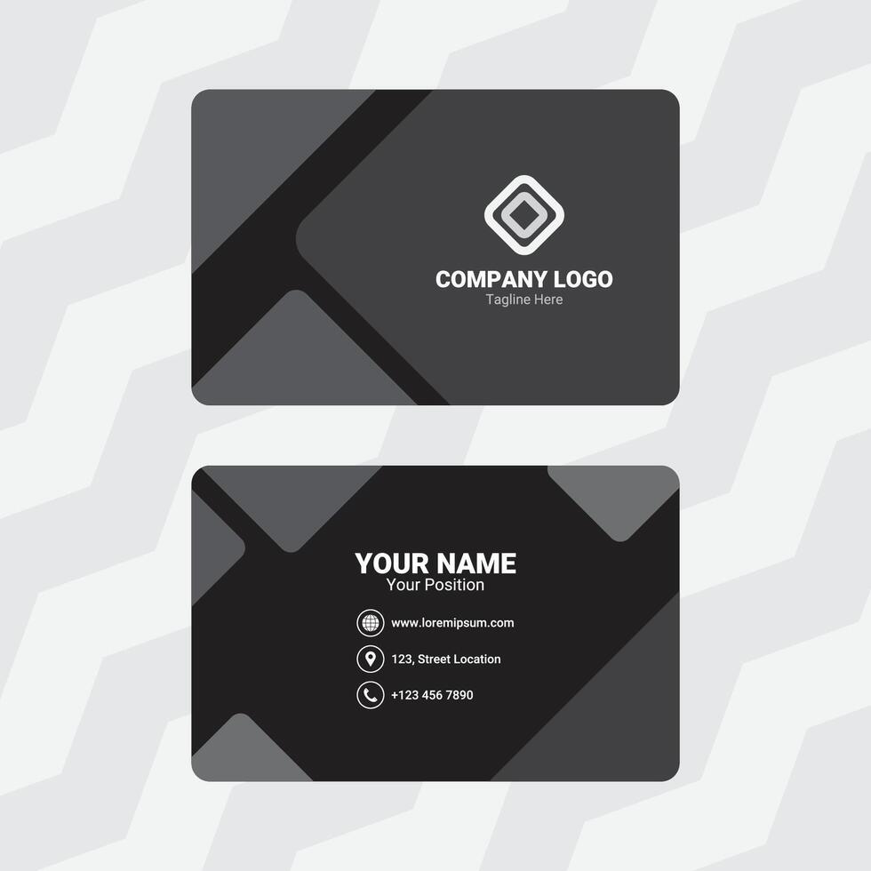 Dark Angular Shapes Card vector