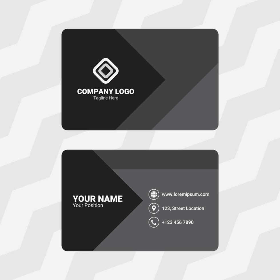 Modern Black Card vector