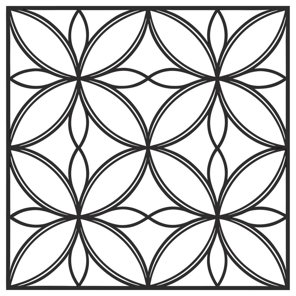 Geometric lattice background, black lines on white, precise repeating pattern vector